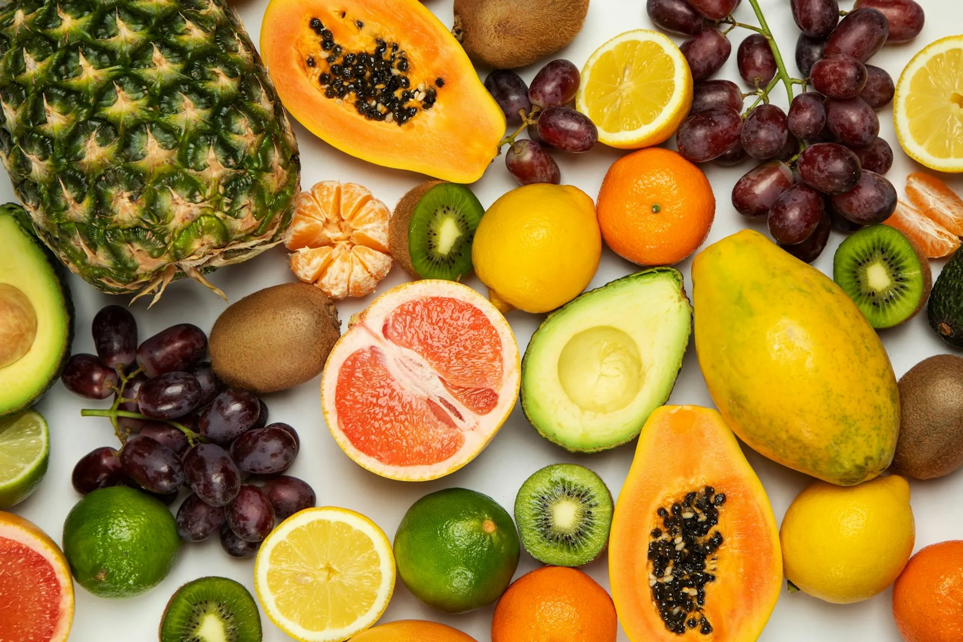 Healthy snacks variety including nuts, fruits, and protein bars